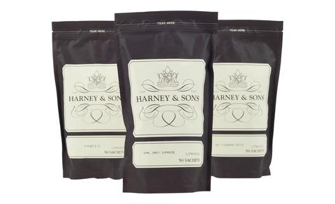 Harney and Sons bulk bags of 50 sachets for convenience and better deal