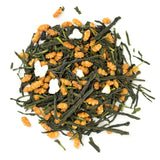 Silk Road Teas Genmaicha, organic green tea. Refreshing, savory and nutty. Box of 15 sachets.