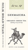 Silk Road Teas Genmaicha, organic green tea. Refreshing, savory and nutty. Box of 15 sachets.